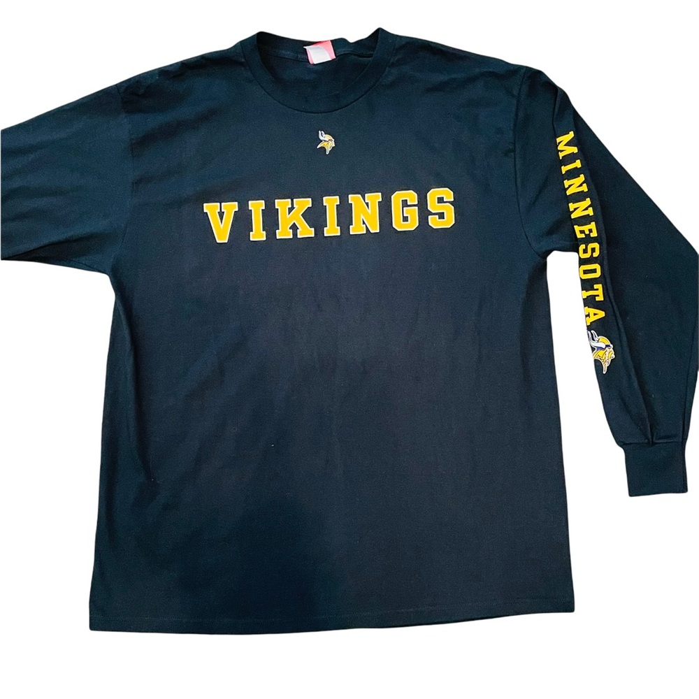 Minnesota Vikings NFL Long Sleeve T-Shirt 2XLT Black